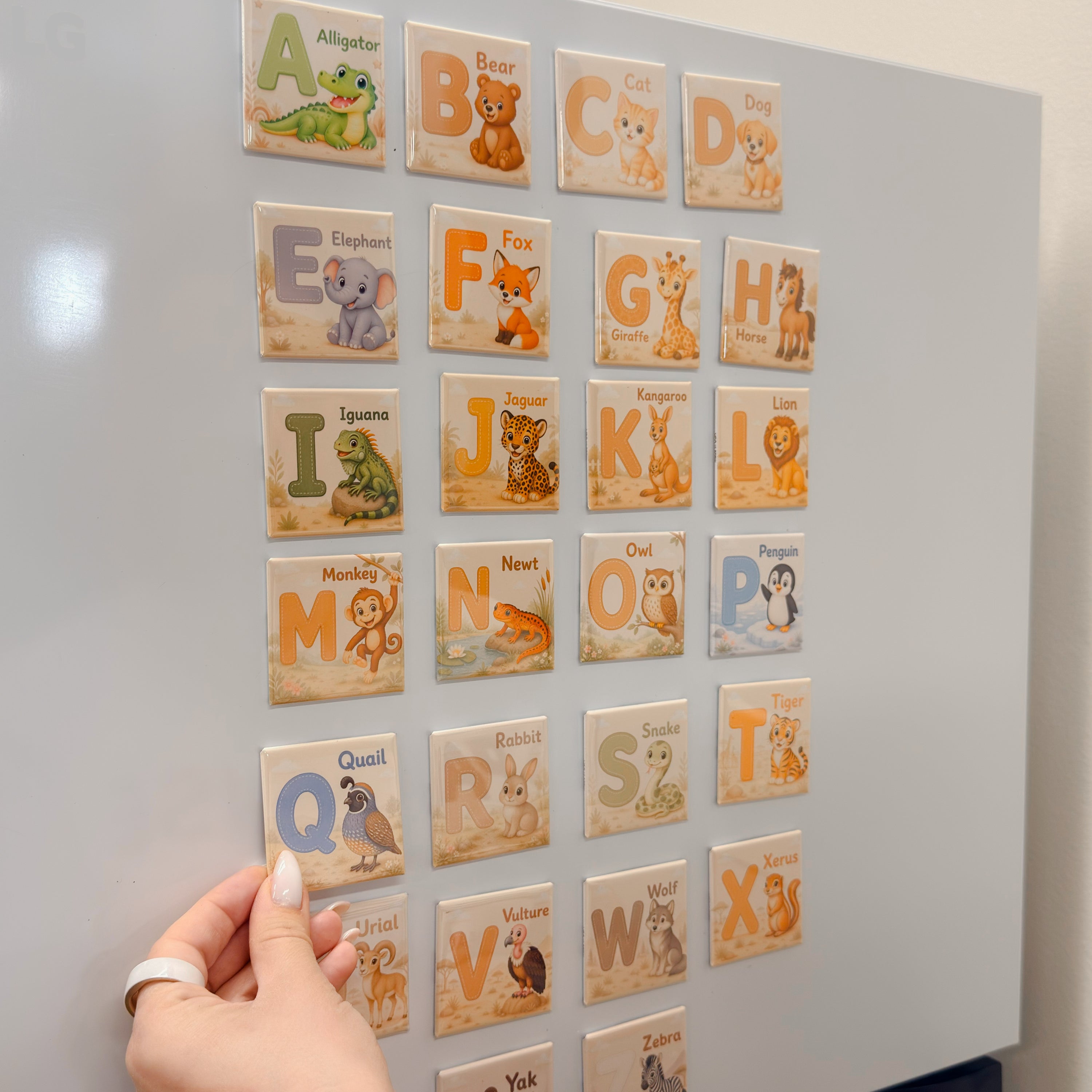 Personalized English Alphabet Magnets for Kids