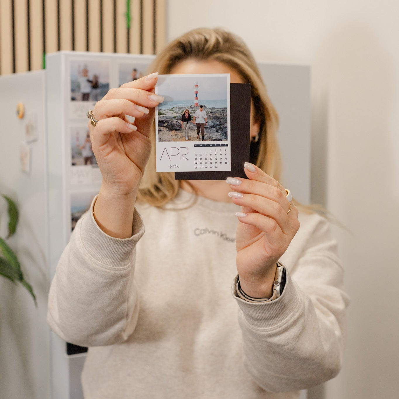 Custom Magnetic Calendar with Personalized Photos