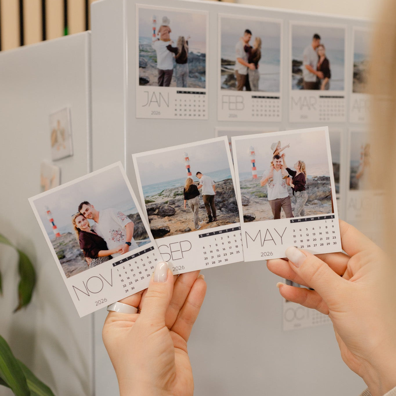 Custom Magnetic Calendar with Personalized Photos