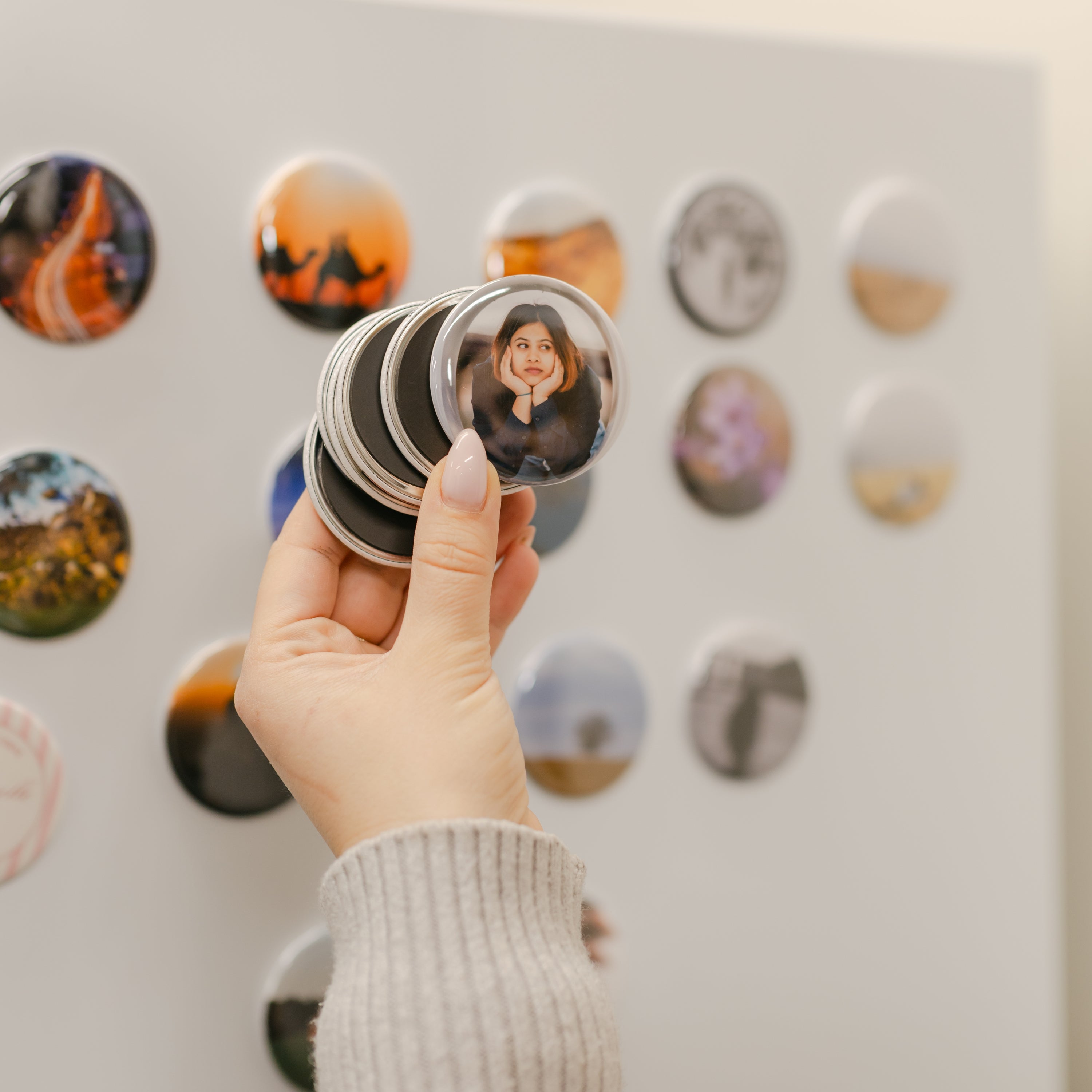 Custom Round Button Magnets - Turn Your Photos into Keepsakes 🧲✨