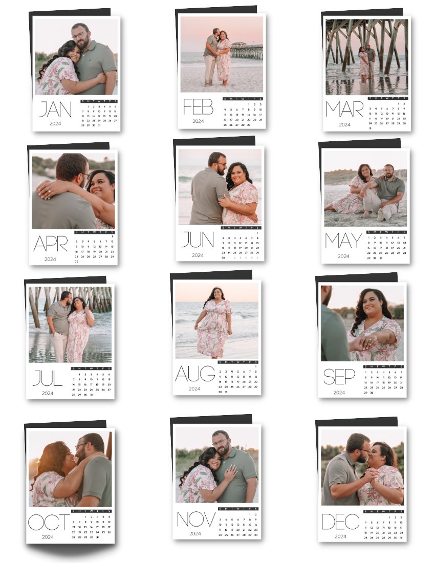 Custom Magnetic Calendar with Personalized Photos - Snap Magnets