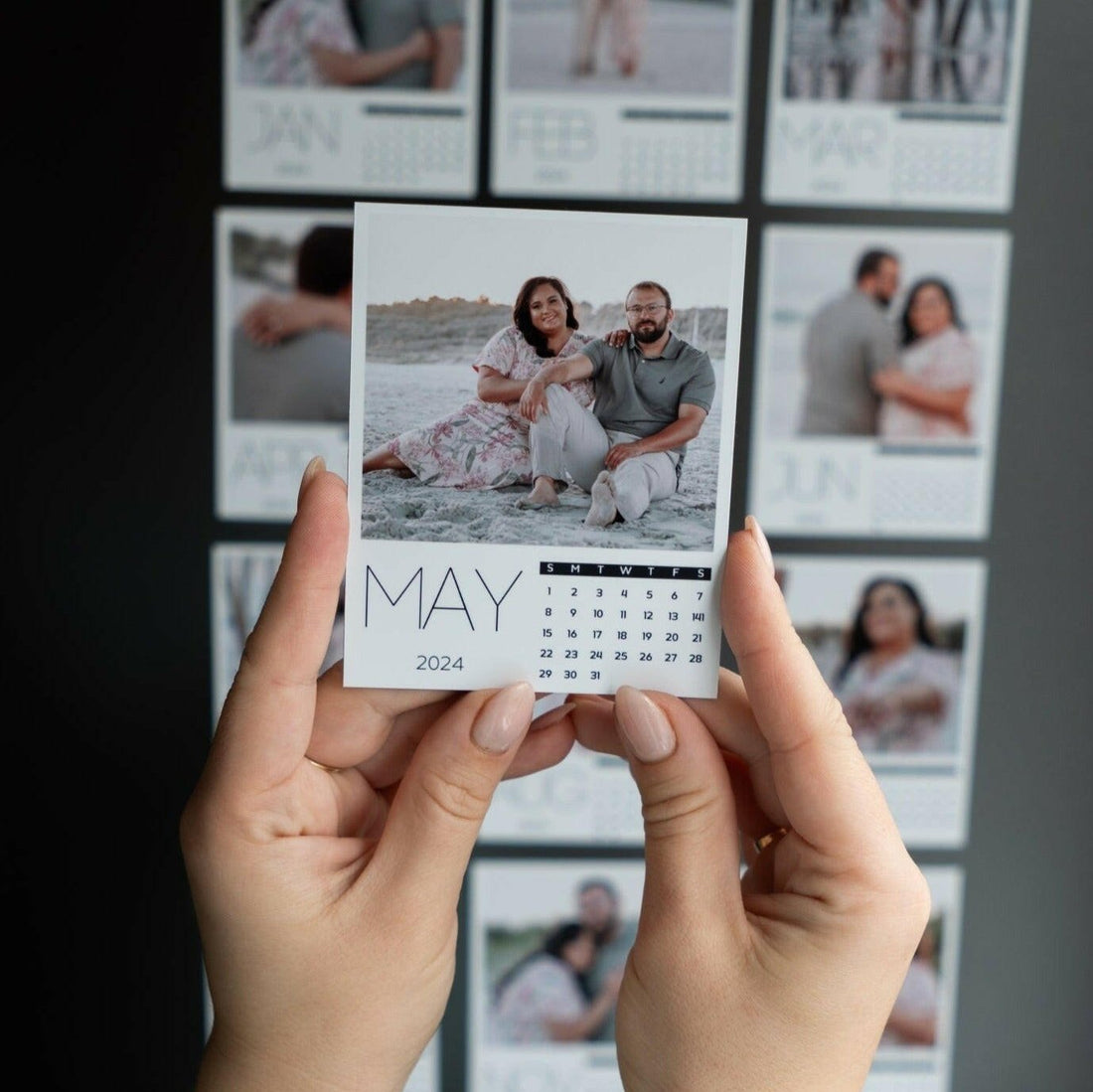 Custom Magnetic Calendar with Personalized Photos - Snap Magnets