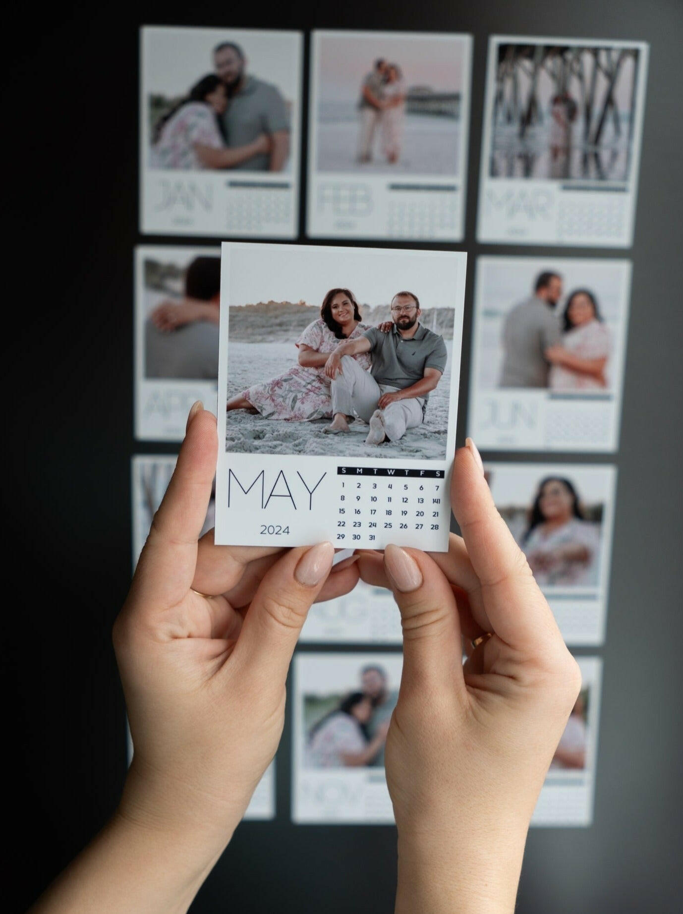 Custom Magnetic Calendar with Personalized Photos - Snap Magnets