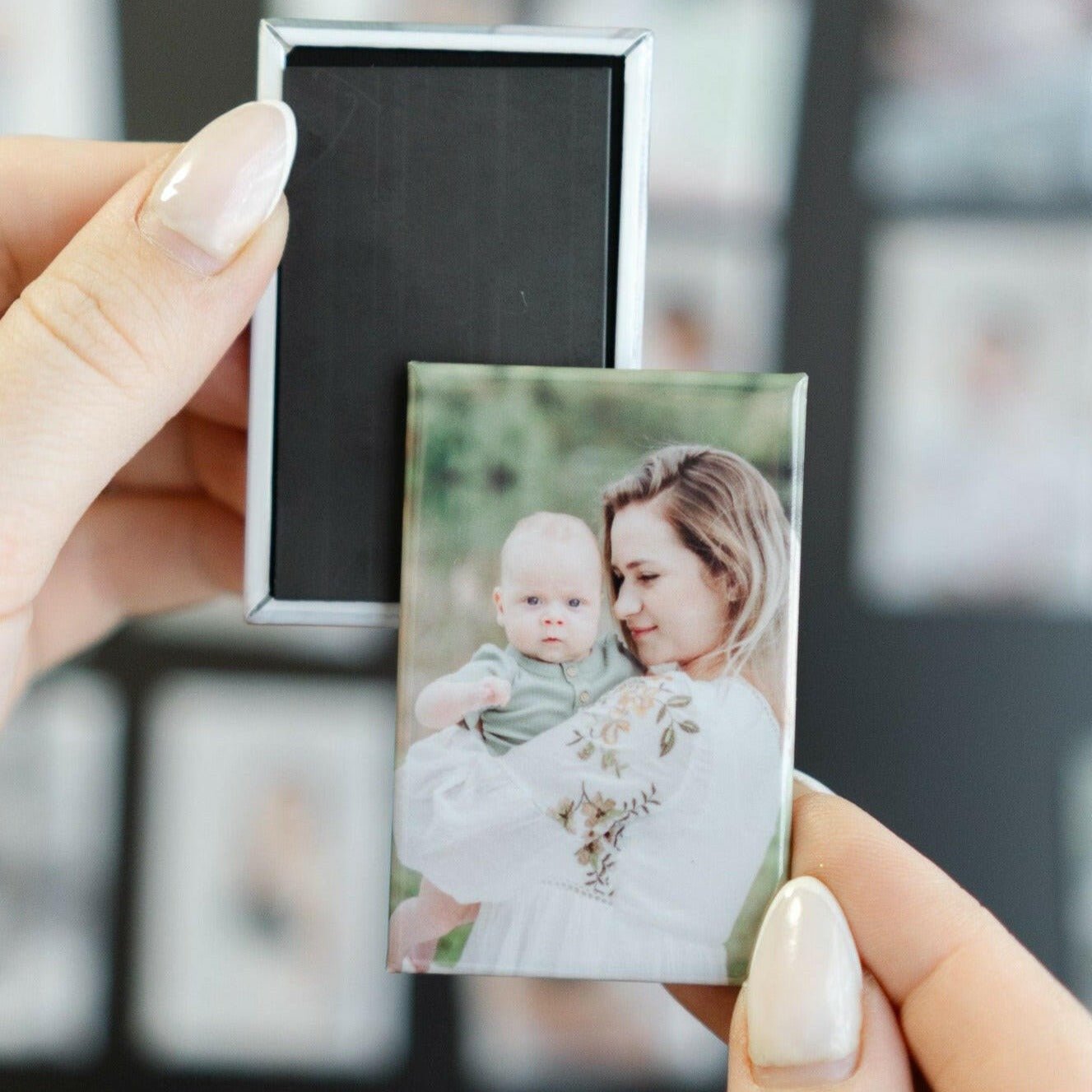 Button Photo Magnets - Snap Magnets