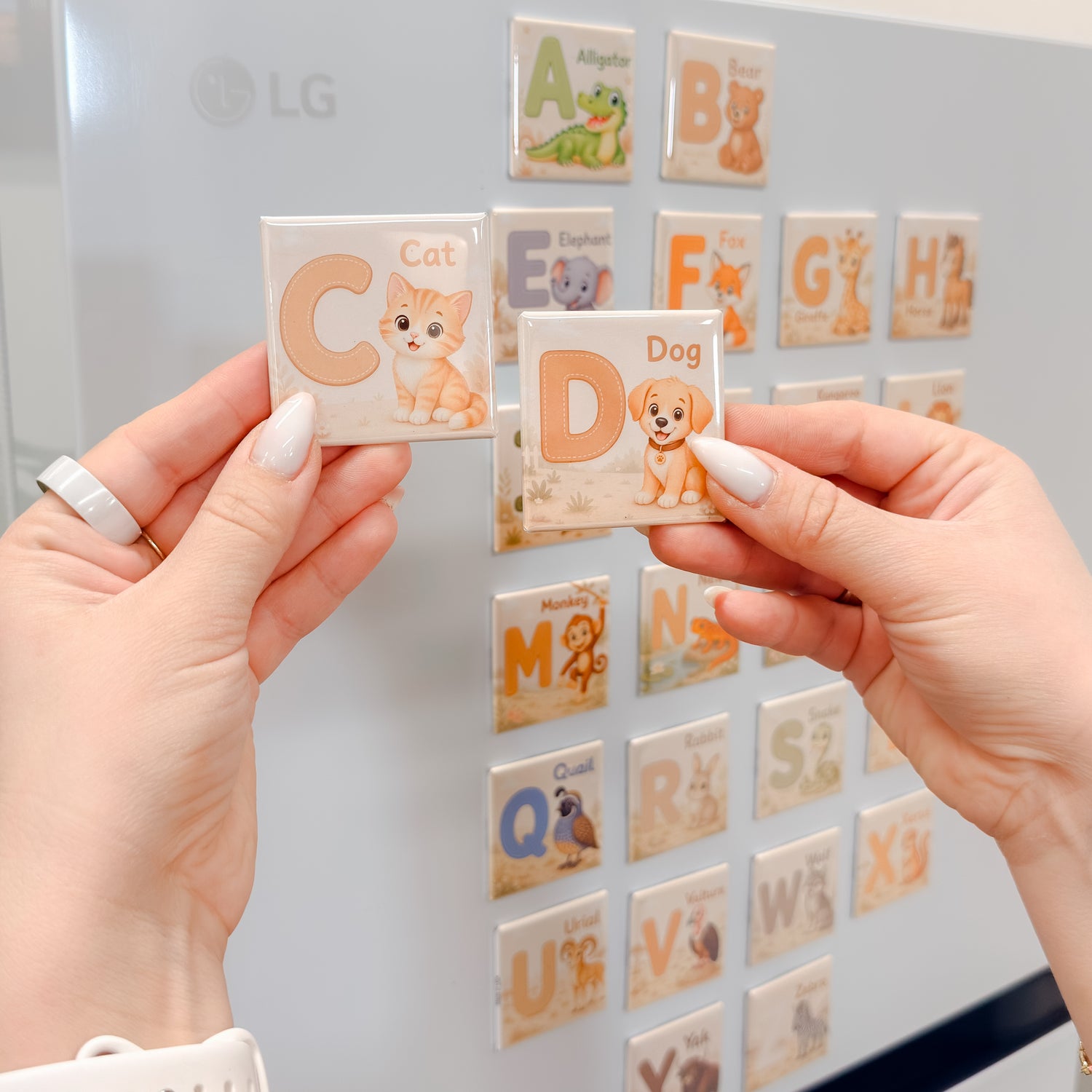 Personalized English Alphabet Magnets for Kids