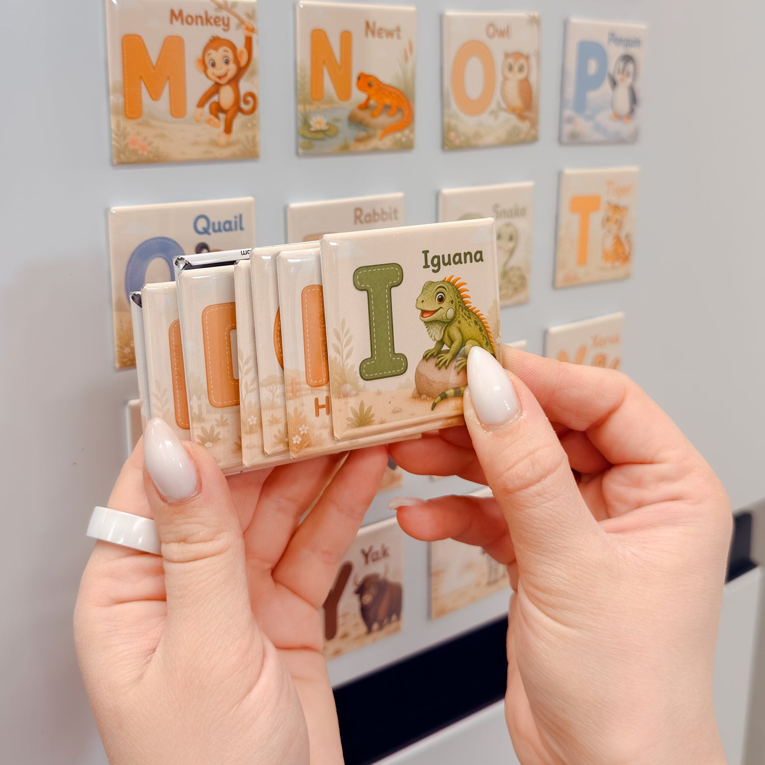 Personalized English Alphabet Magnets for Kids