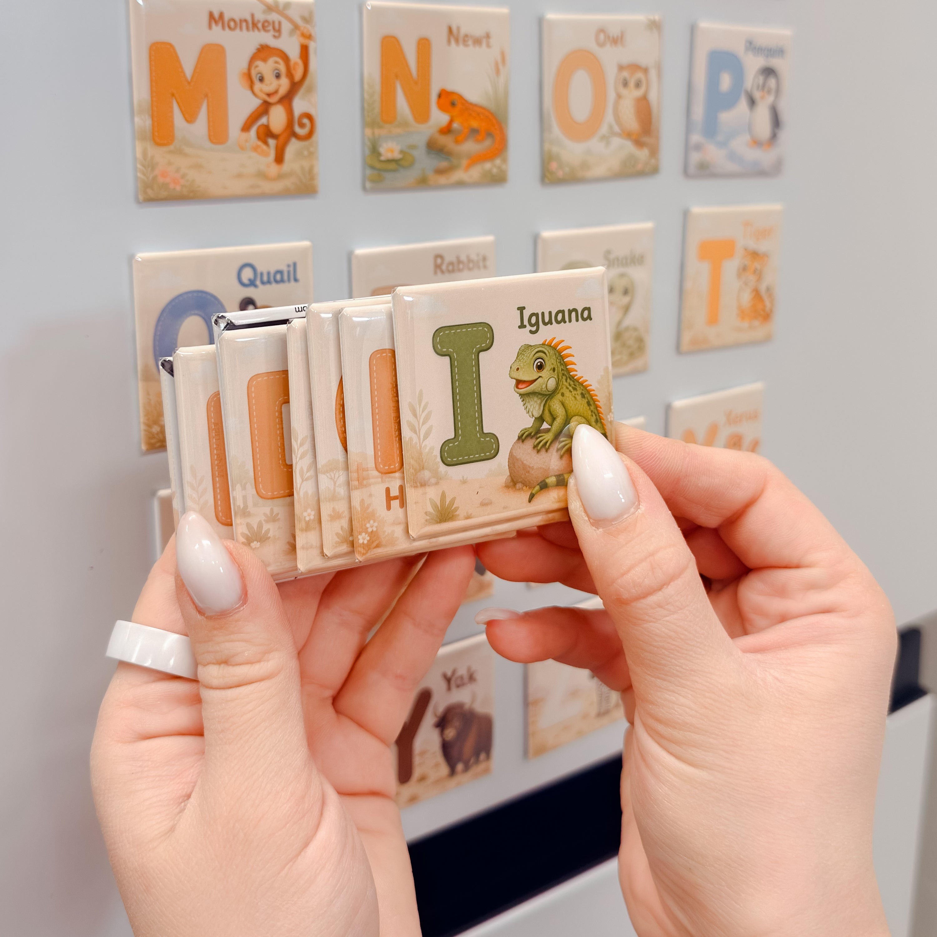 Personalized English Alphabet Magnets for Kids