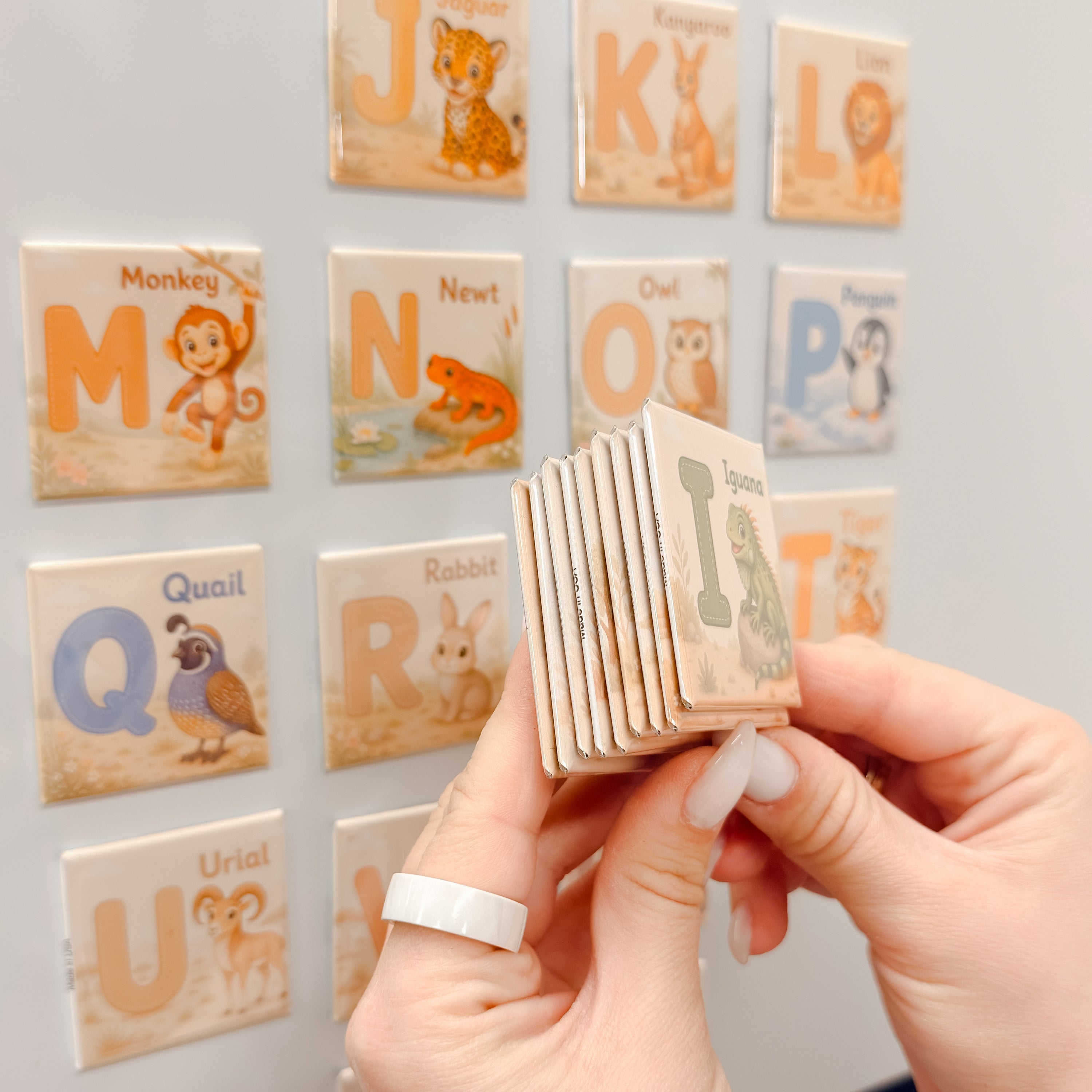 Personalized English Alphabet Magnets for Kids