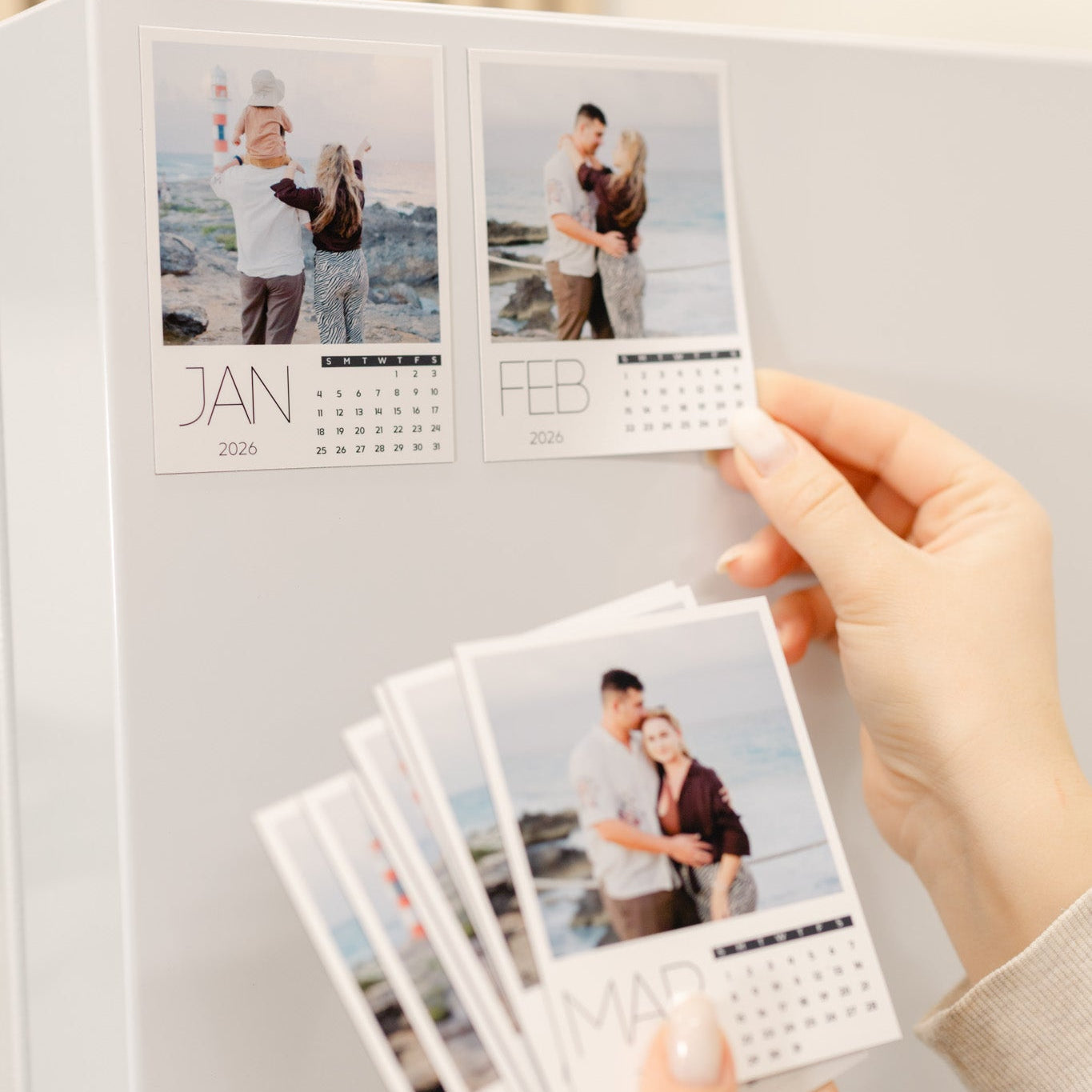 Custom Magnetic Calendar with Personalized Photos