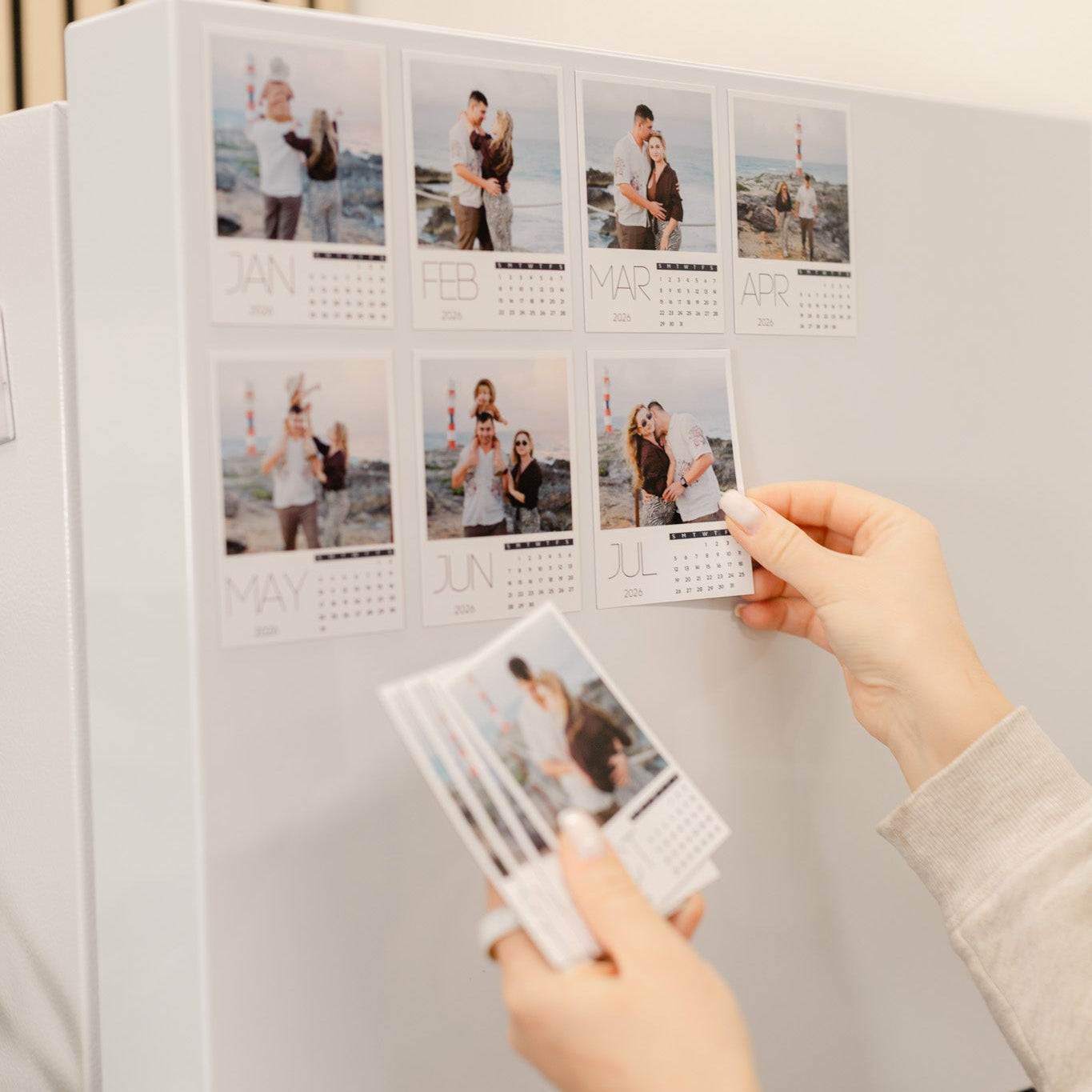 Custom Magnetic Calendar with Personalized Photos