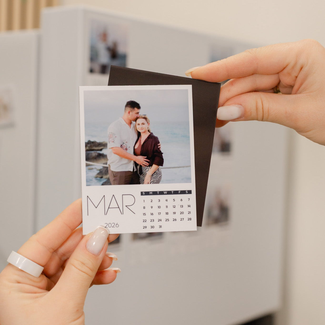 Custom Magnetic Calendar with Personalized Photos