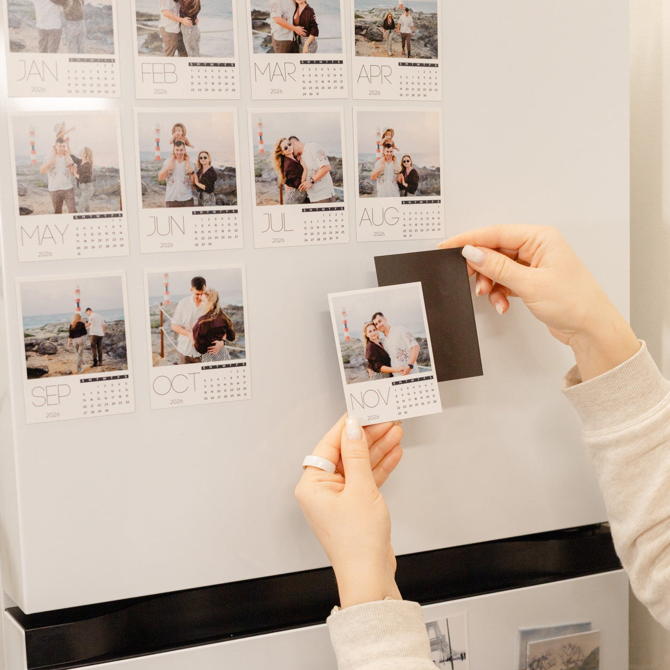Custom Magnetic Calendar with Personalized Photos