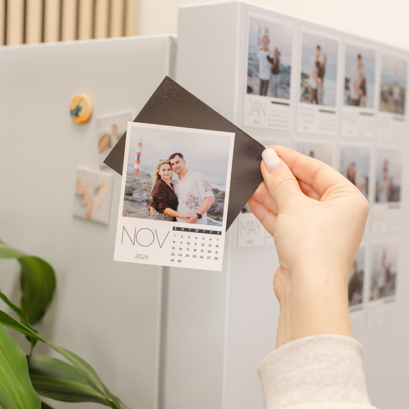 Custom Magnetic Calendar with Personalized Photos