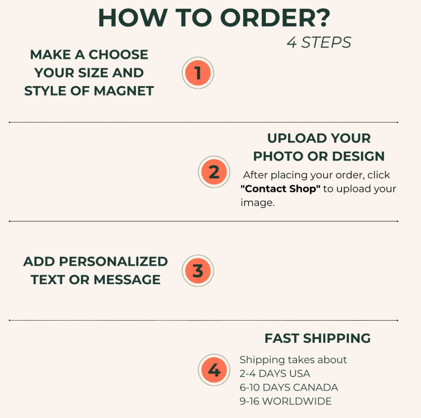 Custom Magnetic Calendar with Personalized Photos